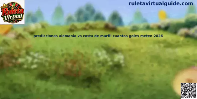 Simulación Alemania vs Costa de Marfil 2026