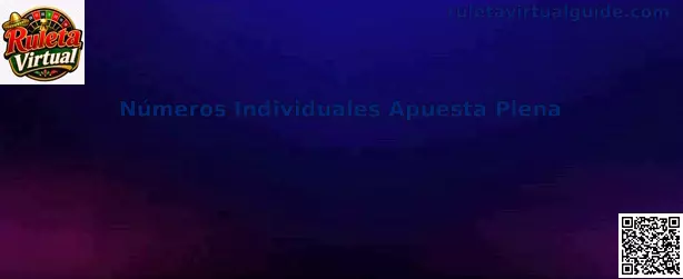 Números Individuales Apuesta Plena en Ruleta Virtual